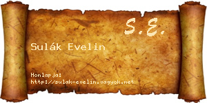 Sulák Evelin névjegykártya